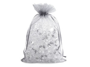 Premium Sheer Organza Gift Bags (17 x 23 cm) - Elegant Drawstring Favor Pouches for Jewelry, Crafts, and Celebrations