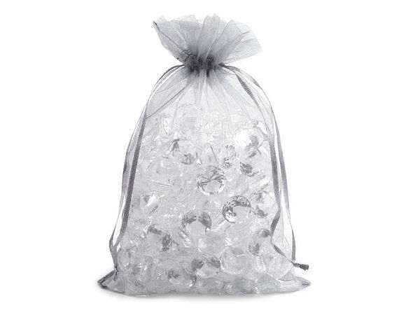 Premium Sheer Organza Gift Bags (17 x 23 cm) - Elegant Drawstring Favor Pouches for Jewelry, Crafts, and Celebrations