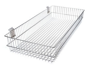 Premium Gridwall & Slatwall Hanging Wire Display Basket - 40 x 90 cm