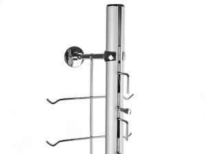 Lockable Wall-Mounted Eyewear Display Stand - Premium 16-Pair Glasses Storage Rack, Silver
