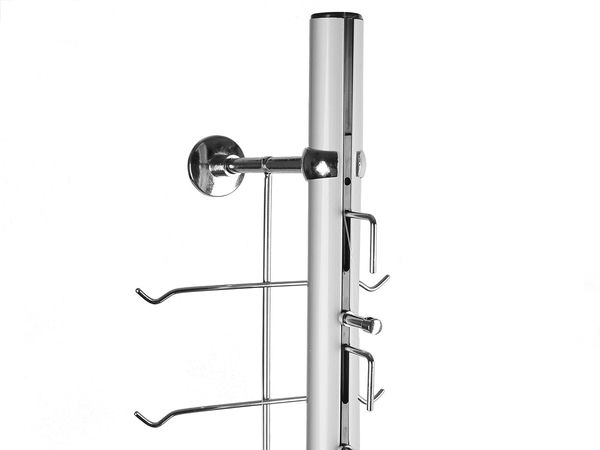 Lockable Wall-Mounted Eyewear Display Stand - Premium 16-Pair Glasses Storage Rack, Silver