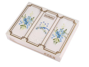 Premium Ladies Embroidered Cotton Handkerchiefs - Elegant Floral Gift Box Set (3-Piece Assorted Mix)
