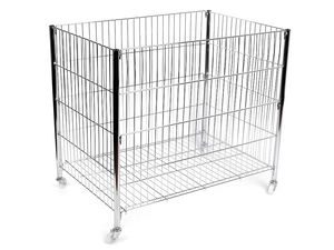 Mobile Wire Retail Dump Bin with Adjustable Height Base (60x80x90 cm)