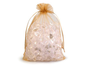 Elegant Organza Gift Bags with Satin Drawstrings (14 x 21 cm) - Premium Shiny Sheer Favor Pouches