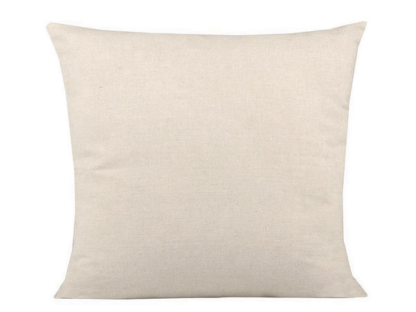 Natural Burlap DIY Cushion Cover (45x45 cm) – Customizable Blank Pillow Case with Zipper
