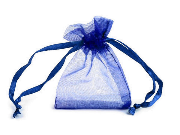 Premium Sheer Organza Gift Bags (4.5 x 7 cm) with Satin Drawstrings - Small Jewelry & Party Favor Drawstring Pouches