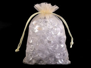 Premium Sheer Organza Gift Bags (13x18 cm) with Satin Drawstring - Elegant Favor Pouches for Weddings, Jewelry, and Crafts
