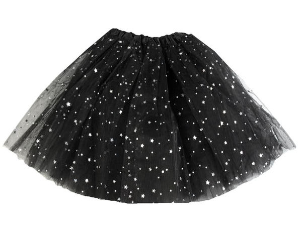 Sparkling Sequined 3-Layer Tulle Tutu Skirt - Elastic Waist Dress-Up Party Accessory