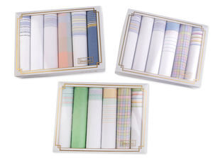 Elegant Ladies' Handkerchief Gift Box Set - Assorted Patterns & Colors in Window Display Box