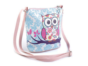 Kids' Owl Crossbody Bag - Girls' Double-Sided Shoulder Purse with Adjustable Strap, 17x17 cm