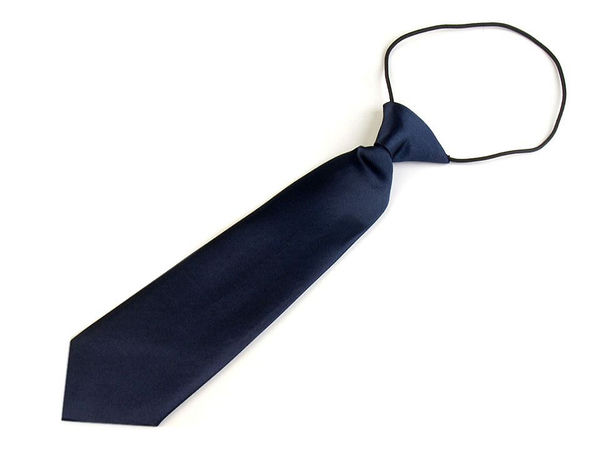 Children's Pre-Tied Satin Necktie with Elastic Band (7 x 27 cm) - Elegant Kids' Dress Tie for Festive Occasions