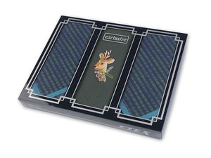 Premium Men's Cotton Handkerchief Gift Set (3-Pack) - Embroidered Hunting, Fishing & Nature Motifs