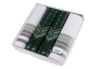 Premium Men's Handkerchief Gift Set - 4-Pack Large Square Pocket Squares in Elegant Window Gift Box (Assorted Colors)