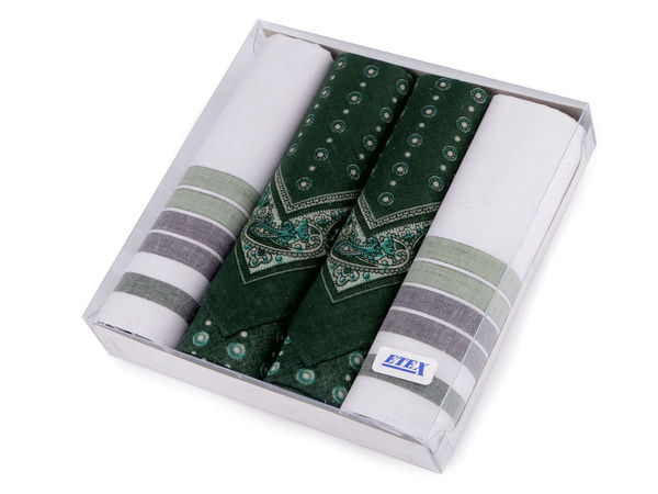 Premium Men's Handkerchief Gift Set - 4-Pack Large Square Pocket Squares in Elegant Window Gift Box (Assorted Colors)