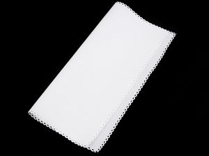 Premium Men's Cotton Pocket Handkerchiefs - Classic White (21x21 cm)