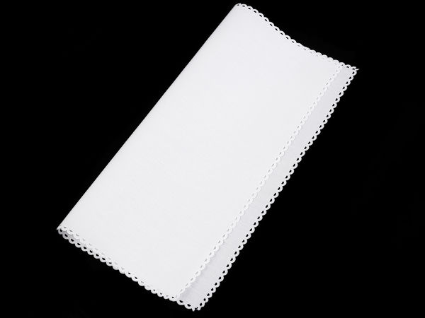 Premium Men's Cotton Pocket Handkerchiefs - Classic White (21x21 cm)