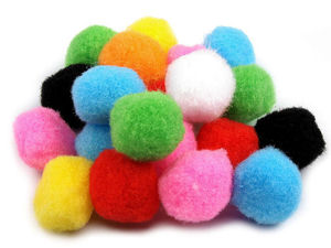Premium Pink Craft Pom Poms (25mm) - Soft Decorative Pompoms for Jewelry, Apparel, and DIY Accessories