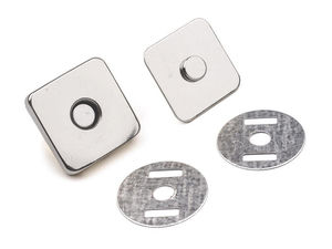 Square Magnetic Snap Fasteners for Purses, Totes, and Handbags (18x18 mm)