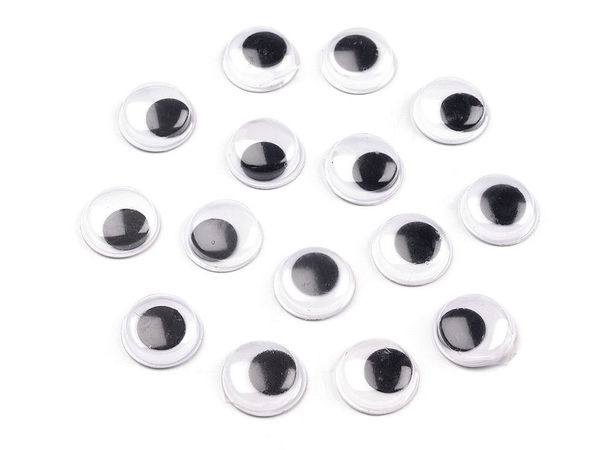 Premium Self-Adhesive Wiggle Eyes (12mm) - Googly Eyes for DIY Dolls, Toys, and Scrapbooking Crafts