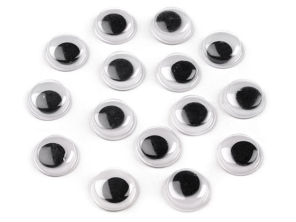 Premium Self-Adhesive Wiggle Googly Eyes (10mm) for DIY Crafts, Doll Making, and Scrapbooking