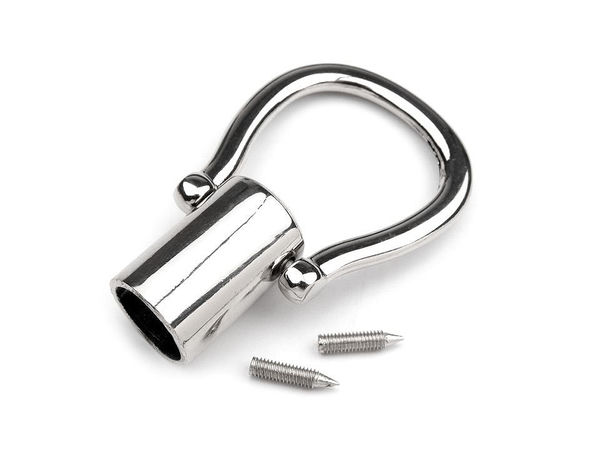 Premium Metal Handbag Handle Connectors (12mm) - Round End Hardware for Purse & Bag Making