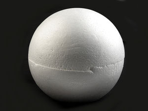 Large 19.5cm Hollow Polystyrene Sphere - Two-Piece DIY Craft Ball for Floristry, Gift Boxes, and Holiday Decor