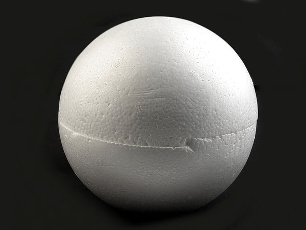 Large 19.5cm Hollow Polystyrene Sphere - Two-Piece DIY Craft Ball for Floristry, Gift Boxes, and Holiday Decor