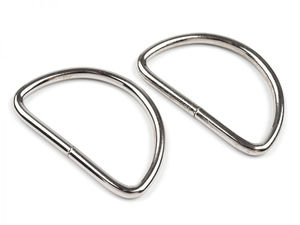 Premium 50mm Metal D-Ring for Straps, Bags, and Haberdashery (4mm Wire Gauge, Non-Welded)