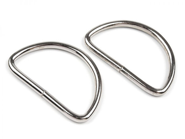 Premium 50mm Metal D-Ring for Straps, Bags, and Haberdashery (4mm Wire Gauge, Non-Welded)