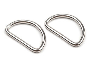 Premium Metal D-Rings (32mm Width) - Non-Welded Hardware for Purses, Handbags, and Straps