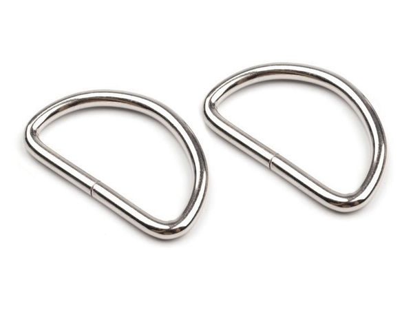 Premium Metal D-Rings (32mm Width) - Non-Welded Hardware for Purses, Handbags, and Straps