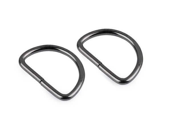 Premium Metal D-Ring (25mm Inner Width, 3mm Round Wire) for Purses, Backpacks & Straps