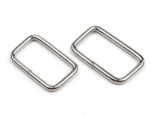 Premium Metal Rectangular Webbing Rings - 25mm Strap Loops for Bags, Harnesses, and Crafts