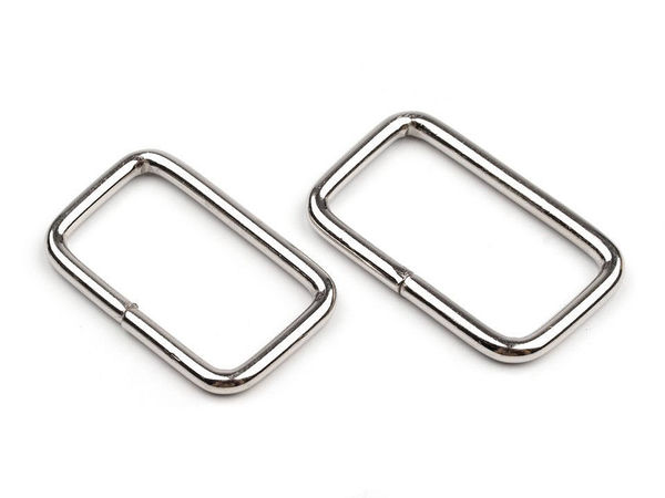 Premium Metal Rectangular Webbing Rings - 25mm Strap Loops for Bags, Harnesses, and Crafts