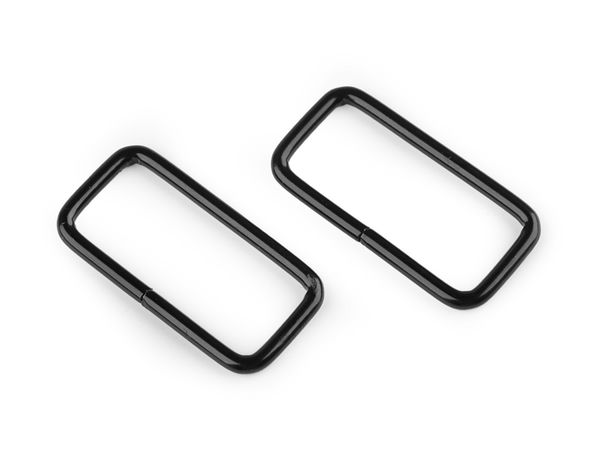 Premium Metal Square Rings 32mm, Non-Welded Webbing Slide Buckle Strap Loops for Bags, Backpacks, Harnesses and Leathercraft