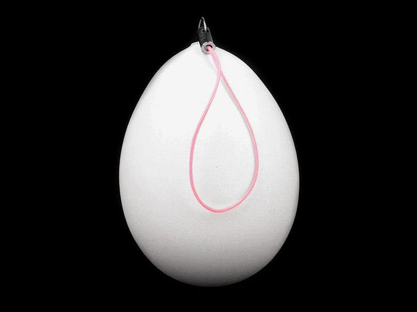 Premium Milk White Craft Decorating Eggs with Hanging Loop (4.6x6.4 cm) – High-Quality DIY Plastic Eggs for Painting, Glitter, and Crafts