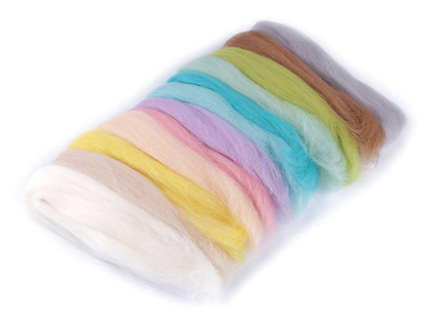 Premium 100% Merino Wool Fleece Roving for Felting (50g) – Combed Soft 24-Micron Craft Wool