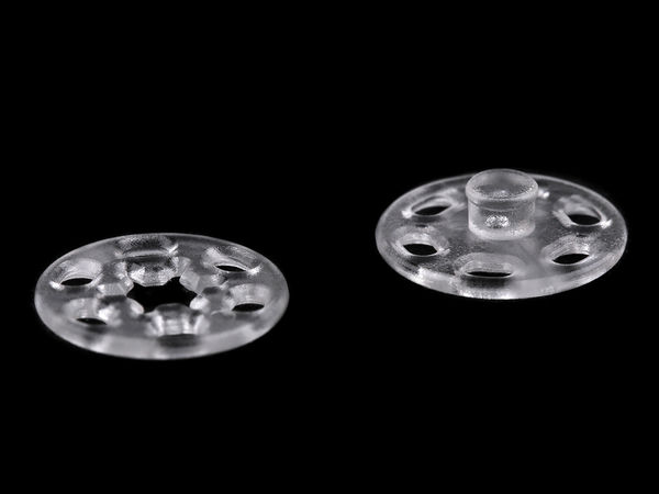 Premium Transparent Sew-On Plastic Snap Fasteners (13mm & 15mm) – Durable Round Utility Press Studs for Clothing, Bags, and Accessories