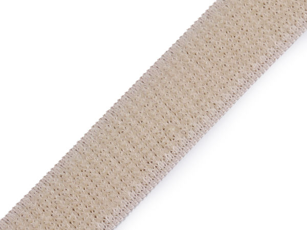 Premium Elastic Loop Fastener Tape - 20mm Stretch Plush Hook-and-Loop Sewing Component