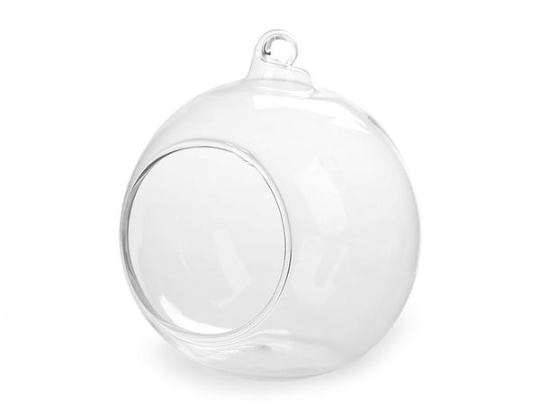 Premium Hanging Glass Terrarium Globe (8cm) - Elegant Aerium for Air Plants, Succulents, and Floating Candles
