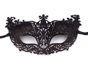 Elegant Patina-Style Masquerade Eye Mask - Carved Ornaments & Satin Ribbon Tie for Carnivals, Parties, and Balls