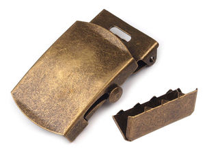 Premium 30mm Metal Web Belt Buckle with Belt Tip Set - Clamping Teeth Buckle for Webbing & Strap Belts