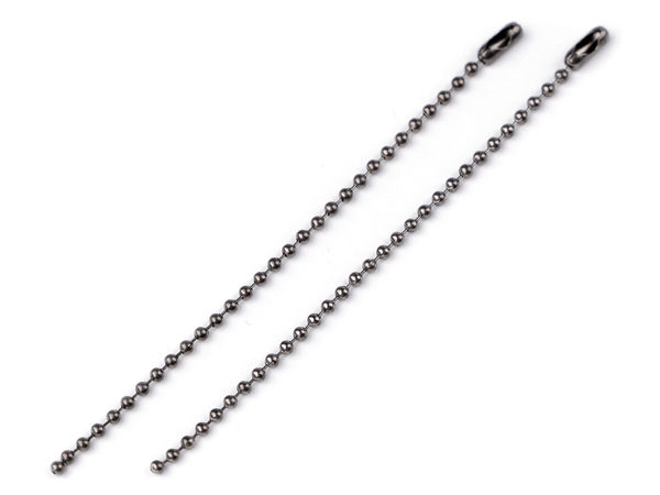 Metal Ball Chain with Connector Clasps (2mm Bead) - Premium Tag & Label Fasteners