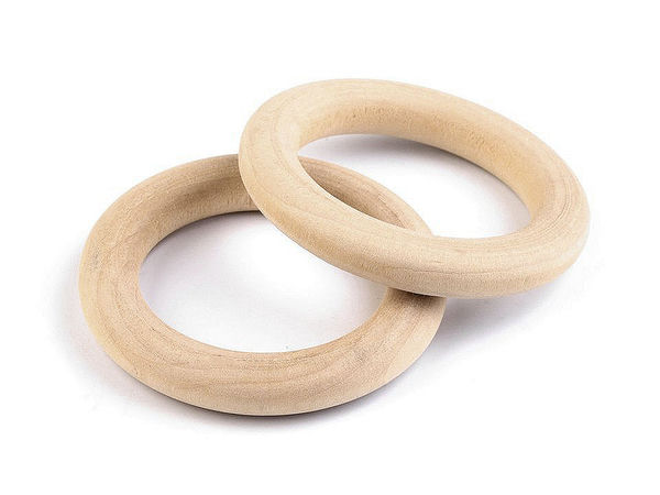 Premium Unfinished Wooden Rings, 49mm Natural Light Wood Hoops for DIY Crafts, Dreamcatchers, Wind Chimes, and Curtains