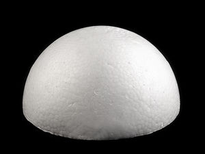 DIY Polystyrene Craft Hemisphere (19cm) - Flat-Base Styrofoam Half-Ball for Custom Floral, Holiday, and Creative Decorations