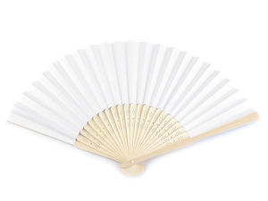 DIY Paper Hand Fan with Carved Wooden Handle (21x36 cm) - Paintable Folding Fan for Carnivals & Home Decor