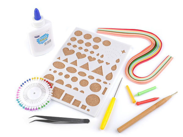 Complete Paper Quilling Set - Premium DIY Craft Kit with Design Board Template, 120 Bright Paper Strips, Glue, Tweezers & Tools