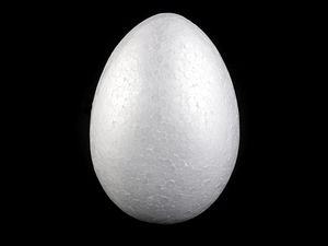 Premium White Polystyrene Craft Egg (14 x 20 cm) - Large DIY Styrofoam Shape for Easter & Holiday Crafts