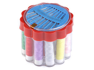 Premium Portable Sewing Kit with Compact Storage Case - Complete Home, Travel, and Emergency Stitch Repair Set, Red