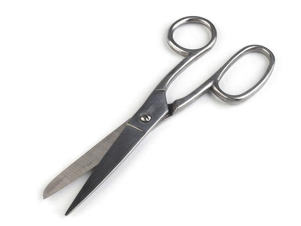 Professional 17.5cm Metal Household Scissors - Premium Nickel-Plated Shears for Fabric, Paper, and Daily Crafts
